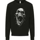 Screaming Skull Goth Horror Heavy Metal Gothic Mens Sweatshirt Jumper Black