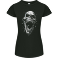 Screaming Skull Goth Horror Heavy Metal Gothic Womens Petite Cut T-Shirt Black