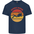 Scuba Diver Silhouette Kids T-Shirt Childrens Navy Blue