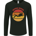 Scuba Diver Silhouette Mens Long Sleeve T-Shirt Black