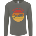 Scuba Diver Silhouette Mens Long Sleeve T-Shirt Charcoal