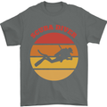 Scuba Diver Silhouette Mens T-Shirt 100% Cotton Charcoal