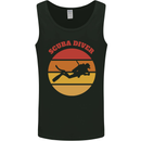 Scuba Diver Silhouette Mens Vest Tank Top Black