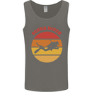 Scuba Diver Silhouette Mens Vest Tank Top Charcoal