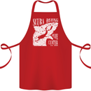 Scuba Diving Dive Center Diver Cotton Apron 100% Organic Red