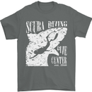 Scuba Diving Dive Center Diver Mens T-Shirt 100% Cotton Charcoal