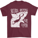 Scuba Diving Dive Center Diver Mens T-Shirt 100% Cotton Maroon