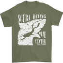 Scuba Diving Dive Center Diver Mens T-Shirt 100% Cotton Military Green