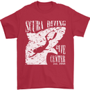 Scuba Diving Dive Center Diver Mens T-Shirt 100% Cotton Red
