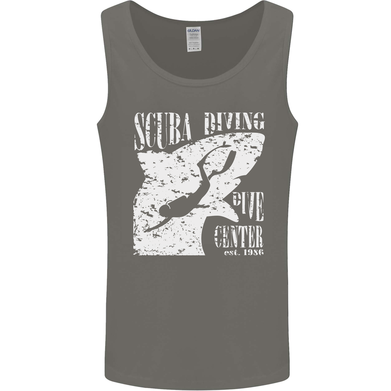 Scuba Diving Dive Center Diver Mens Vest Tank Top Charcoal