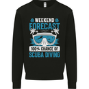 Scuba Diving Forecast Funny Diver Mens Sweatshirt Jumper Black