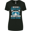 Scuba Diving Forecast Funny Diver Womens Wider Cut T-Shirt Black