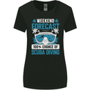 Scuba Diving Forecast Funny Diver Womens Wider Cut T-Shirt Black