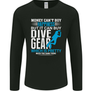 Scuba Diving Funny Happiness Dive Gear Diver Mens Long Sleeve T-Shirt Black