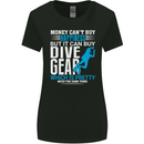 Scuba Diving Funny Happiness Dive Gear Diver Womens Wider Cut T-Shirt Black