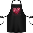 Scuba Diving Heart Ocean Diver Cotton Apron 100% Organic Black