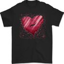 Scuba Diving Heart Ocean Diver Mens Gildan Cotton T-Shirt Black
