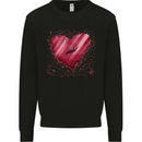 Scuba Diving Heart Ocean Diver Mens Sweatshirt Jumper Black