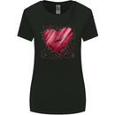 Scuba Diving Heart Ocean Diver Womens Wider Cut T-Shirt Black