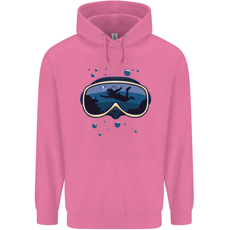 Scuba Diving Mask Diver Mens 80% Cotton Hoodie Azelea