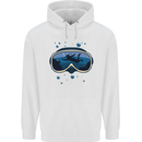 Scuba Diving Mask Diver Mens 80% Cotton Hoodie White