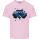 Scuba Diving Mask Diver Mens Cotton T-Shirt Tee Top Light Pink