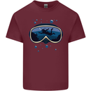 Scuba Diving Mask Diver Mens Cotton T-Shirt Tee Top Maroon