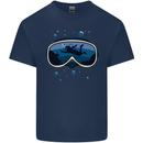 Scuba Diving Mask Diver Mens Cotton T-Shirt Tee Top Navy Blue