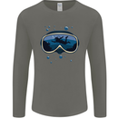 Scuba Diving Mask Diver Mens Long Sleeve T-Shirt Charcoal