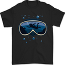 Scuba Diving Mask Diver Mens T-Shirt 100% Cotton Black