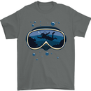 Scuba Diving Mask Diver Mens T-Shirt 100% Cotton Charcoal