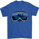 Scuba Diving Mask Diver Mens T-Shirt 100% Cotton Royal Blue