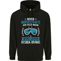 Scuba Diving Never Underestimate Old Man Funny Childrens Kids Hoodie Black
