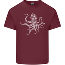 Scuba Diving Octopus Diver Cthulhu Kraken Mens Cotton T-Shirt Tee Top Maroon