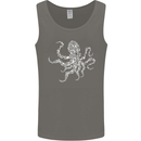 Scuba Diving Octopus Diver Cthulhu Kraken Mens Vest Tank Top Charcoal