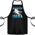 Scuba Diving Retirement Plan Funny Diver Cotton Apron 100% Organic Black