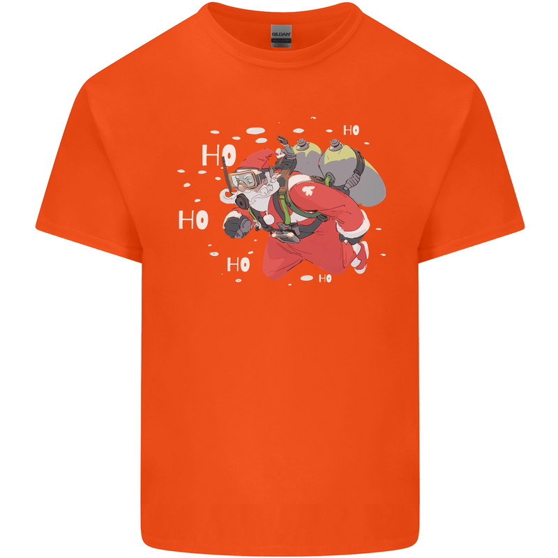 Scuba Diving Santa Funny Christmas Diver Kids T-Shirt Childrens Orange