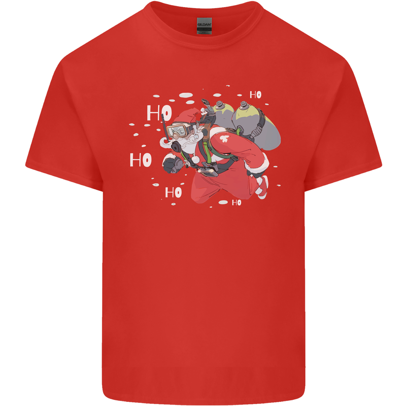 Scuba Diving Santa Funny Christmas Diver Kids T-Shirt Childrens Red