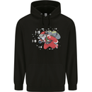 Scuba Diving Santa Funny Christmas Diver Mens 80% Cotton Hoodie Black