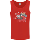 Scuba Diving Santa Funny Christmas Diver Mens Vest Tank Top Red