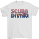 Scuba Diving Silhouette Diver Mens T-Shirt 100% Cotton White