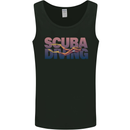 Scuba Diving Silhouette Diver Mens Vest Tank Top Black