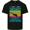 Scuba Diving Therapy Funny Diver Kids T-Shirt Childrens Black