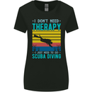 Scuba Diving Therapy Funny Diver Womens Wider Cut T-Shirt Black