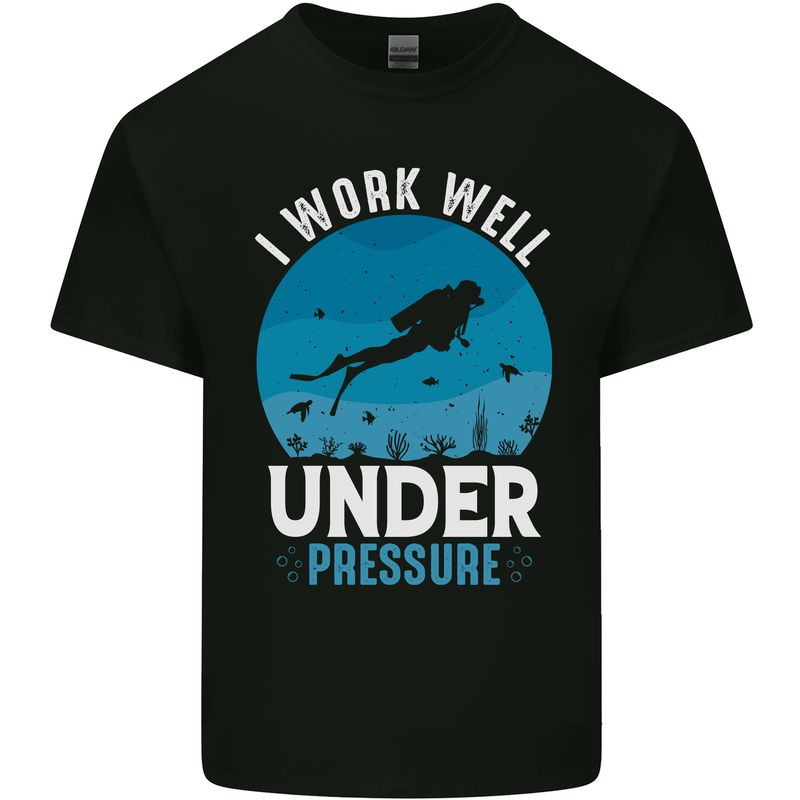 Scuba Diving Work Well Under Pressure Diver Funny Kids T-Shirt Childrens Black