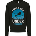 Scuba Diving Work Well Under Pressure Diver Funny Mens Sweatshirt Jumper Black