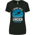 Scuba Diving Work Well Under Pressure Diver Funny Womens Wider Cut T-Shirt Black