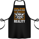 Scuba Diving is My Break From Reality Funny Diver Cotton Apron 100% Organic Black