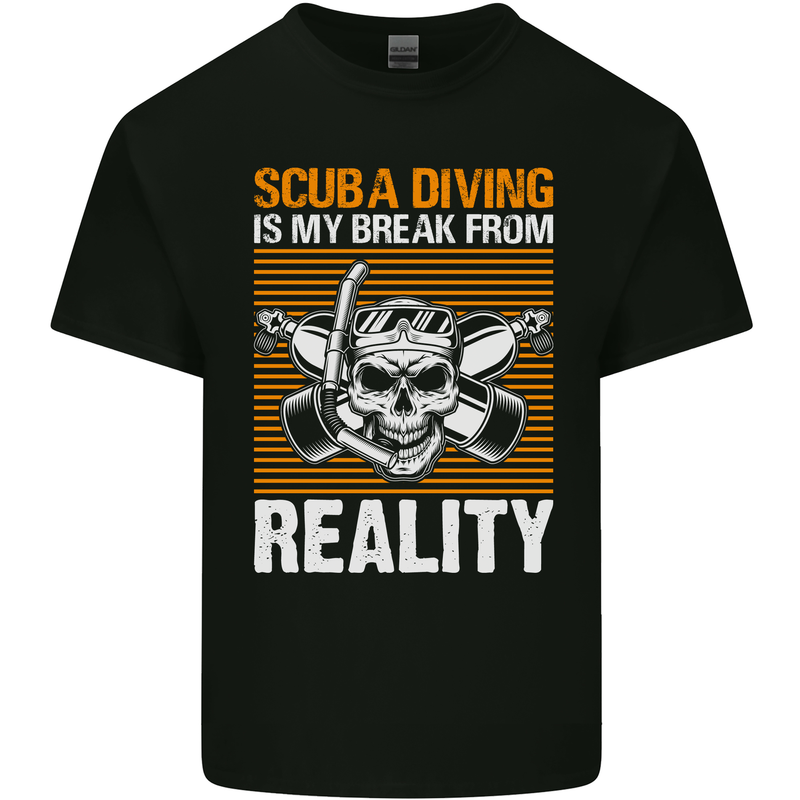 Scuba Diving is My Break From Reality Funny Diver Kids T-Shirt Childrens Black