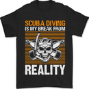 Scuba Diving is My Break From Reality Funny Diver Mens T-Shirt 100% Cotton Black